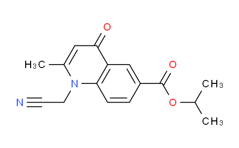 CAS No. 1216892-58-8, Isopropyl 1-(cyanomethyl)-2-methyl-4-oxo-1,4-dihydroquinoline-6-carboxylate