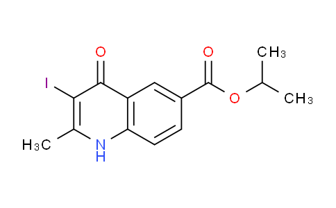 CAS No. 1330752-06-1, Isopropyl 3-iodo-2-methyl-4-oxo-1,4-dihydroquinoline-6-carboxylate