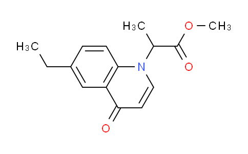 CAS No. 1279201-32-9, Methyl 2-(6-ethyl-4-oxoquinolin-1(4H)-yl)propanoate