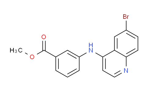 CAS No. 1216451-38-5, Methyl 3-((6-bromoquinolin-4-yl)amino)benzoate