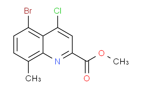 CAS No. 1133115-60-2, Methyl 5-bromo-4-chloro-8-methylquinoline-2-carboxylate