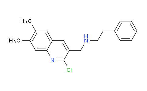 CAS No. 917748-07-3, N-((2-Chloro-6,7-dimethylquinolin-3-yl)methyl)-2-phenylethanamine
