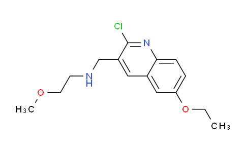 CAS No. 917748-03-9, N-((2-Chloro-6-ethoxyquinolin-3-yl)methyl)-2-methoxyethanamine