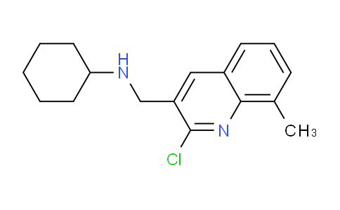 CAS No. 606095-54-9, N-((2-Chloro-8-methylquinolin-3-yl)methyl)cyclohexanamine