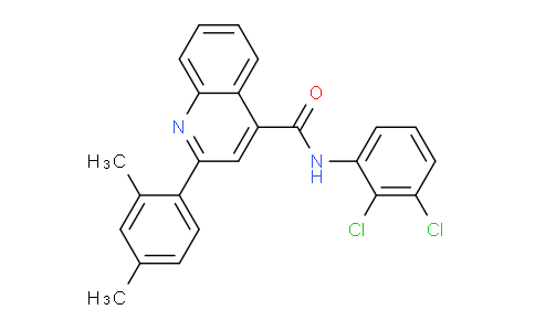 CAS No. 332176-35-9, N-(2,3-Dichlorophenyl)-2-(2,4-dimethylphenyl)quinoline-4-carboxamide