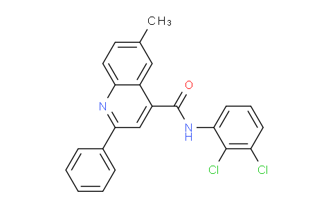 CAS No. 337502-85-9, N-(2,3-Dichlorophenyl)-6-methyl-2-phenylquinoline-4-carboxamide