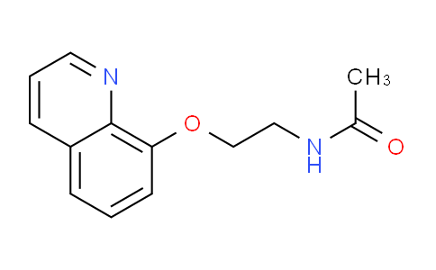 CAS No. 313961-43-2, N-(2-(Quinolin-8-yloxy)ethyl)acetamide