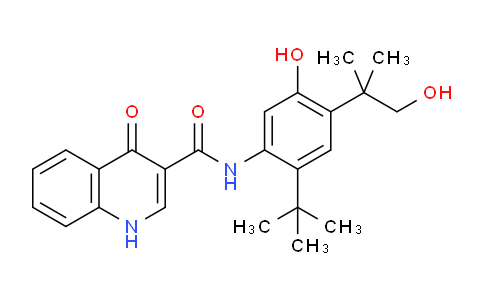 CAS No. 1246213-23-9, N-(2-(tert-Butyl)-5-hydroxy-4-(1-hydroxy-2-methylpropan-2-yl)phenyl)-4-oxo-1,4-dihydroquinoline-3-carboxamide