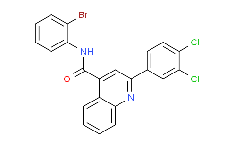 CAS No. 332176-53-1, N-(2-Bromophenyl)-2-(3,4-dichlorophenyl)quinoline-4-carboxamide