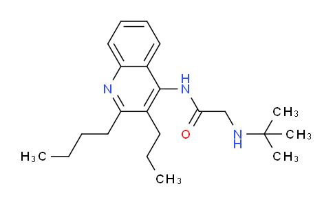 CAS No. 298203-52-8, N-(2-Butyl-3-propylquinolin-4-yl)-2-(tert-butylamino)acetamide