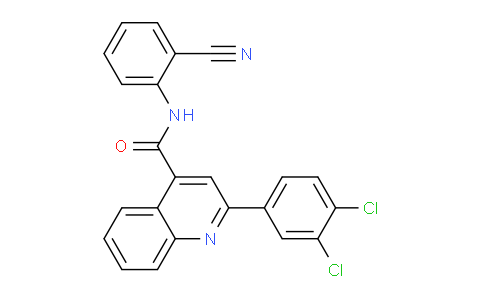 CAS No. 332157-26-3, N-(2-Cyanophenyl)-2-(3,4-dichlorophenyl)quinoline-4-carboxamide