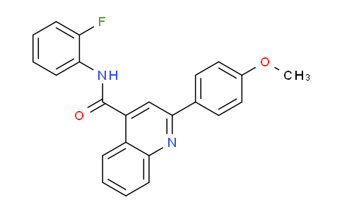 CAS No. 337503-88-5, N-(2-Fluorophenyl)-2-(4-methoxyphenyl)quinoline-4-carboxamide