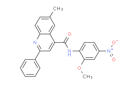 CAS No. 337502-71-3, N-(2-Methoxy-4-nitrophenyl)-6-methyl-2-phenylquinoline-4-carboxamide