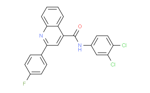 CAS No. 337924-66-0, N-(3,4-Dichlorophenyl)-2-(4-fluorophenyl)quinoline-4-carboxamide