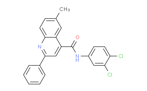 CAS No. 337501-99-2, N-(3,4-Dichlorophenyl)-6-methyl-2-phenylquinoline-4-carboxamide