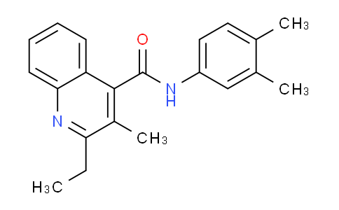 CAS No. 332358-68-6, N-(3,4-Dimethylphenyl)-2-ethyl-3-methylquinoline-4-carboxamide