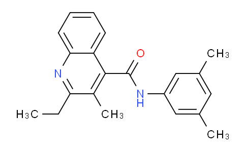 CAS No. 332358-70-0, N-(3,5-Dimethylphenyl)-2-ethyl-3-methylquinoline-4-carboxamide