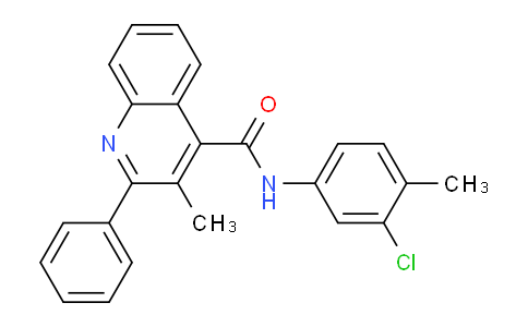 CAS No. 337936-46-6, N-(3-Chloro-4-methylphenyl)-3-methyl-2-phenylquinoline-4-carboxamide