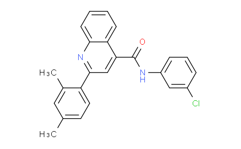 CAS No. 332176-31-5, N-(3-Chlorophenyl)-2-(2,4-dimethylphenyl)quinoline-4-carboxamide