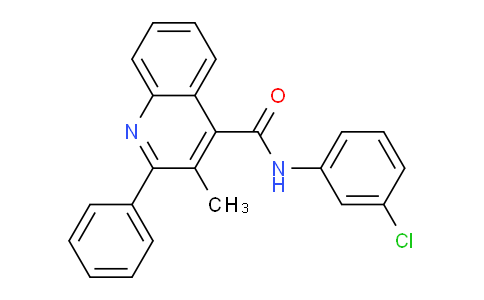 CAS No. 332372-27-7, N-(3-Chlorophenyl)-3-methyl-2-phenylquinoline-4-carboxamide