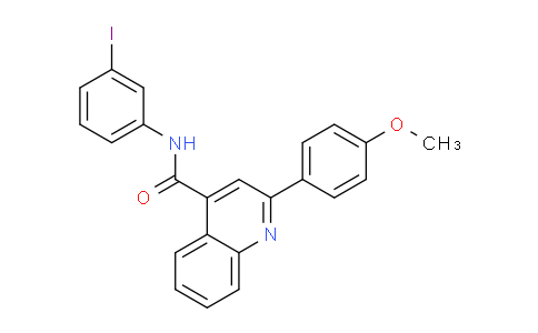 CAS No. 332157-41-2, N-(3-Iodophenyl)-2-(4-methoxyphenyl)quinoline-4-carboxamide
