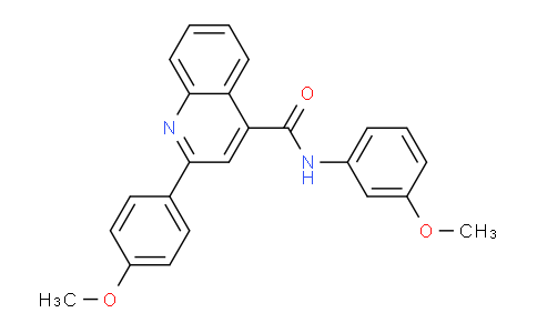 CAS No. 332381-50-7, N-(3-Methoxyphenyl)-2-(4-methoxyphenyl)quinoline-4-carboxamide