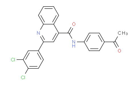 CAS No. 332175-85-6, N-(4-Acetylphenyl)-2-(3,4-dichlorophenyl)quinoline-4-carboxamide