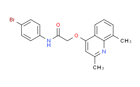 CAS No. 1266337-59-0, N-(4-Bromophenyl)-2-((2,8-dimethylquinolin-4-yl)oxy)acetamide