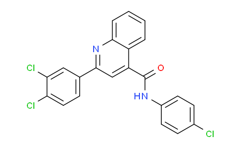 CAS No. 332175-87-8, N-(4-Chlorophenyl)-2-(3,4-dichlorophenyl)quinoline-4-carboxamide