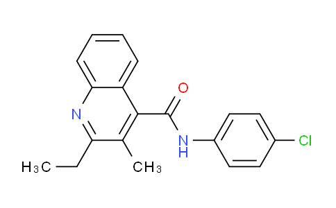 CAS No. 337924-39-7, N-(4-Chlorophenyl)-2-ethyl-3-methylquinoline-4-carboxamide
