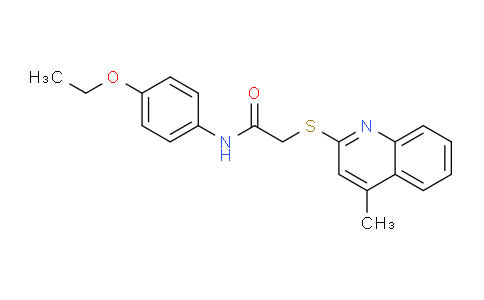 CAS No. 483286-03-9, N-(4-Ethoxyphenyl)-2-((4-methylquinolin-2-yl)thio)acetamide