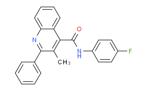 CAS No. 332372-26-6, N-(4-Fluorophenyl)-3-methyl-2-phenylquinoline-4-carboxamide