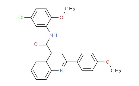 CAS No. 312920-43-7, N-(5-Chloro-2-methoxyphenyl)-2-(4-methoxyphenyl)quinoline-4-carboxamide