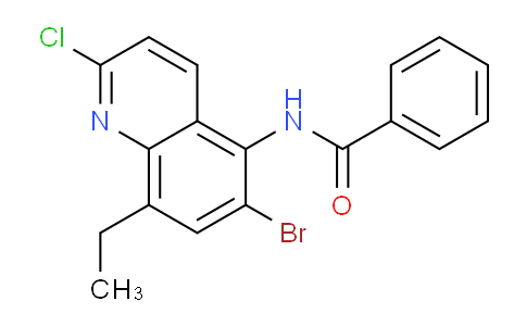 CAS No. 88784-09-2, N-(6-Bromo-2-chloro-8-ethylquinolin-5-yl)benzamide