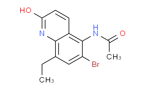 CAS No. 91761-88-5, N-(6-Bromo-8-ethyl-2-hydroxyquinolin-5-yl)acetamide