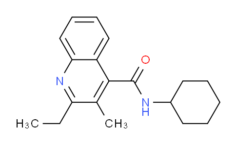 CAS No. 332387-89-0, N-Cyclohexyl-2-ethyl-3-methylquinoline-4-carboxamide