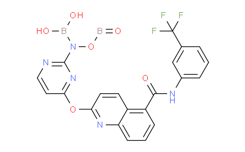 CAS No. 2304634-07-7, ((Oxoboryl)oxy)(4-((5-((3-(trifluoromethyl)phenyl)carbamoyl)quinolin-2-yl)oxy)pyrimidin-2-yl)boramidic acid