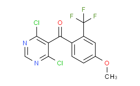 CAS No. 1260784-01-7, (4,6-Dichloropyrimidin-5-yl)(4-methoxy-2-(trifluoromethyl)phenyl)methanone