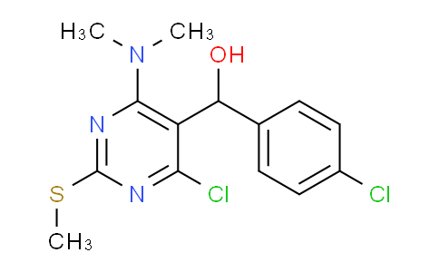 CAS No. 1393456-95-5, (4-Chloro-6-(dimethylamino)-2-(methylthio)pyrimidin-5-yl)(4-chlorophenyl)methanol