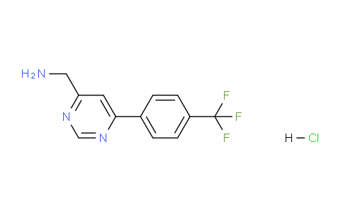 CAS No. 1590398-45-0, (6-(4-(Trifluoromethyl)phenyl)pyrimidin-4-yl)methanamine hydrochloride
