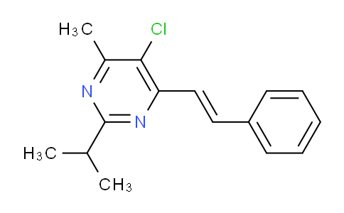 CAS No. 70170-00-2, (E)-5-Chloro-2-isopropyl-4-methyl-6-styrylpyrimidine