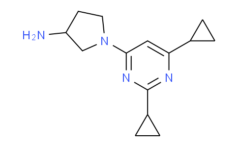 CAS No. 1708428-27-6, 1-(2,6-Dicyclopropylpyrimidin-4-yl)pyrrolidin-3-amine