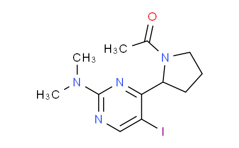 CAS No. 1361115-97-0, 1-(2-(2-(Dimethylamino)-5-iodopyrimidin-4-yl)pyrrolidin-1-yl)ethanone