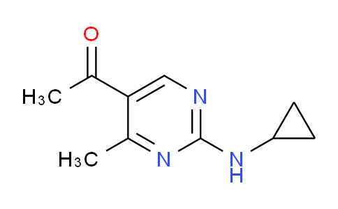 CAS No. 1211473-37-8, 1-(2-(Cyclopropylamino)-4-methylpyrimidin-5-yl)ethanone