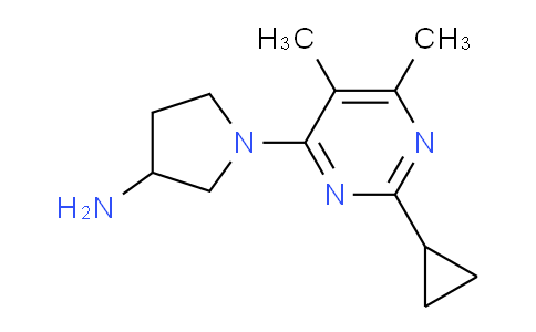 CAS No. 1708370-67-5, 1-(2-Cyclopropyl-5,6-dimethylpyrimidin-4-yl)pyrrolidin-3-amine