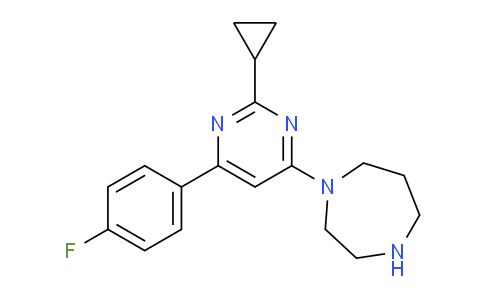 CAS No. 1707566-52-6, 1-(2-Cyclopropyl-6-(4-fluorophenyl)pyrimidin-4-yl)-1,4-diazepane