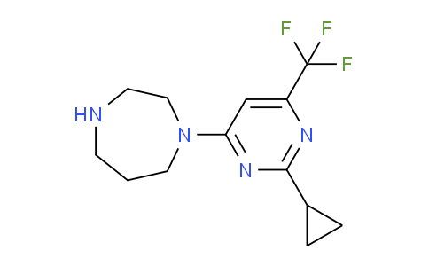 CAS No. 1708080-43-6, 1-(2-Cyclopropyl-6-(trifluoromethyl)pyrimidin-4-yl)-1,4-diazepane