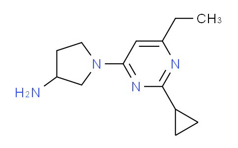 CAS No. 1707394-53-3, 1-(2-Cyclopropyl-6-ethylpyrimidin-4-yl)pyrrolidin-3-amine