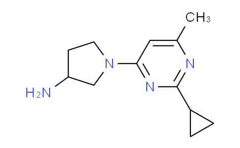 CAS No. 1708080-42-5, 1-(2-Cyclopropyl-6-methylpyrimidin-4-yl)pyrrolidin-3-amine