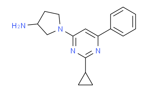 CAS No. 1713639-66-7, 1-(2-Cyclopropyl-6-phenylpyrimidin-4-yl)pyrrolidin-3-amine